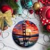 Golden Gate Bridge Ornament Christmas 2025, Personalized Golden Gate Bridge Francisco Xmas Ornament, City Travel Souvenir Ornament, Custom Golden Gate Bridge Stained Glass Ornament with Text view 4