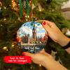 Big Ben in London Christmas Ornament, Big Ben Tower Ornament, Personalized Big Ben Tower Landscape Ornament, Big Ben Tower Lovers Gifts, Custom Text Year Big Ben Tower Stained Glass Ornament view 3