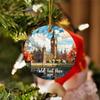 Big Ben in London Christmas Ornament, Big Ben Tower Ornament, Personalized Big Ben Tower Landscape Ornament, Big Ben Tower Lovers Gifts, Custom Text Year Big Ben Tower Stained Glass Ornament view 4