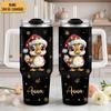 Hyturtle Duck Christmas Tumbler 2026 Custom Name 40oz Cup Holiday Gift view 2