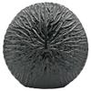Bergamo Art 11" Decorative Handmade Aluminum Round Flower Vase in Black view 1
