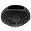 Bergamo Art 11" Decorative Handmade Aluminum Round Flower Vase in Black view 2