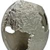 Bergamo Art 13" Decorative Handmade Aluminum Earth Inspired Flower Vase - Silver view 2