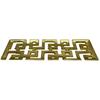 Bergamo Art 16 inch Long Decorative Handmade Aluminum Modern Tray in Gold view 2