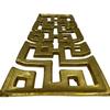 Bergamo Art 16 inch Long Decorative Handmade Aluminum Modern Tray in Gold view 3