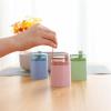 STOBAZA Automatic Toothpick Dispenser Portable Toothpick Holder with Press Button Pop-up Design Straw Material Compact Size 3.54X2.16X2.16In for Home and Travel view 2