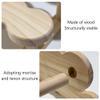 EHERDM Wood Display Stand for Action Figures Tiered Showing Risers Collectibles Organizer Detachable Wooden Storage Rack for Figurines Toys Mini Dolls Cupcakes 3-Tier view 4