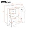 Merax 30'' Bathroom Vanity with Ceramic Sink Combo, Solid Wood Frame Bathroom Storage Cabinet, Freestanding Vanity Set with 3 Drawers& Soft Closing Doors, Indigo view 2