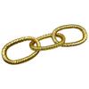 Bergamo Art 12 inch Decorative Handmade Aluminum Modern Chain Sculpture in Gold view 2