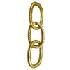 Bergamo Art 12 inch Decorative Handmade Aluminum Modern Chain Sculpture in Gold view 3
