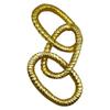 Bergamo Art 12 inch Decorative Handmade Aluminum Modern Chain Sculpture in Gold view 4
