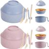 2PCS 32oz Ramen Bowl Set, Microwave Ramen Bowl, Ramen Noodles Bowl, Ramen Noodle Bowl, Ramen Noodle Cooker with Lid And Handle, for Home Office Dorm Room College (02) view 1