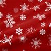 CCoutueChen White Snowflake Pattern Comforter Set King Size, Classic Christmas Elemental Bedding Set for Adult Women Bedroom Decor,3 Pieces Soft Down Comforter with 2 Pillowcases,Red White view 3