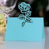 100pcs Hollow Rose Flower Table Number Name Place Card Wedding Party Decoration view 3