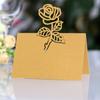 100pcs Hollow Rose Flower Table Number Name Place Card Wedding Party Decoration view 4