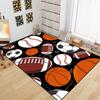 Sports American Football Carpet Rug - Football Basketball Rug for Boys Room Sports Carpet Rugs Basketball Kids Home Decor Baseball Carpets, 4.5x6 Feet view 2