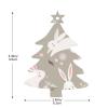 Christmas Tree Shape SamLng Christmas Wooden Ornaments - Easter Bunny Floral Hanging Decorations for Xmas Tree Party, Home Decor, and Holiday Indoors view 4