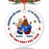 Personalized Christmas Ornament Gift for Friends, Work Bestie, Coworker, Circle Ceramic Ornament, Friendships May Start at The Workplace view 1