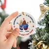 Personalized Christmas Ornament Gift for Friends, Work Bestie, Coworker, Circle Ceramic Ornament, Friendships May Start at The Workplace view 4