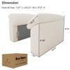 EASE MOOSE Armrest Accessories Module for Chenille Modular Sectional Sofa,White view 2