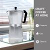 12 Cup Espresso Coffee Maker  Durable Aluminum, Fast Brewing, Sleek Design view 4