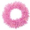 Northlight Pre-Lit Artificial Pine Christmas Wreath - 24" - Pink- Clear Lights view 1