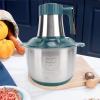 500W Electric Meat Grinder, 5L Stainless Steel Multifunctional Food Processor with 2 Blades, Power with Motor for Chopping Onions, Meat, Nuts, Green (US Plug 110V) view 3