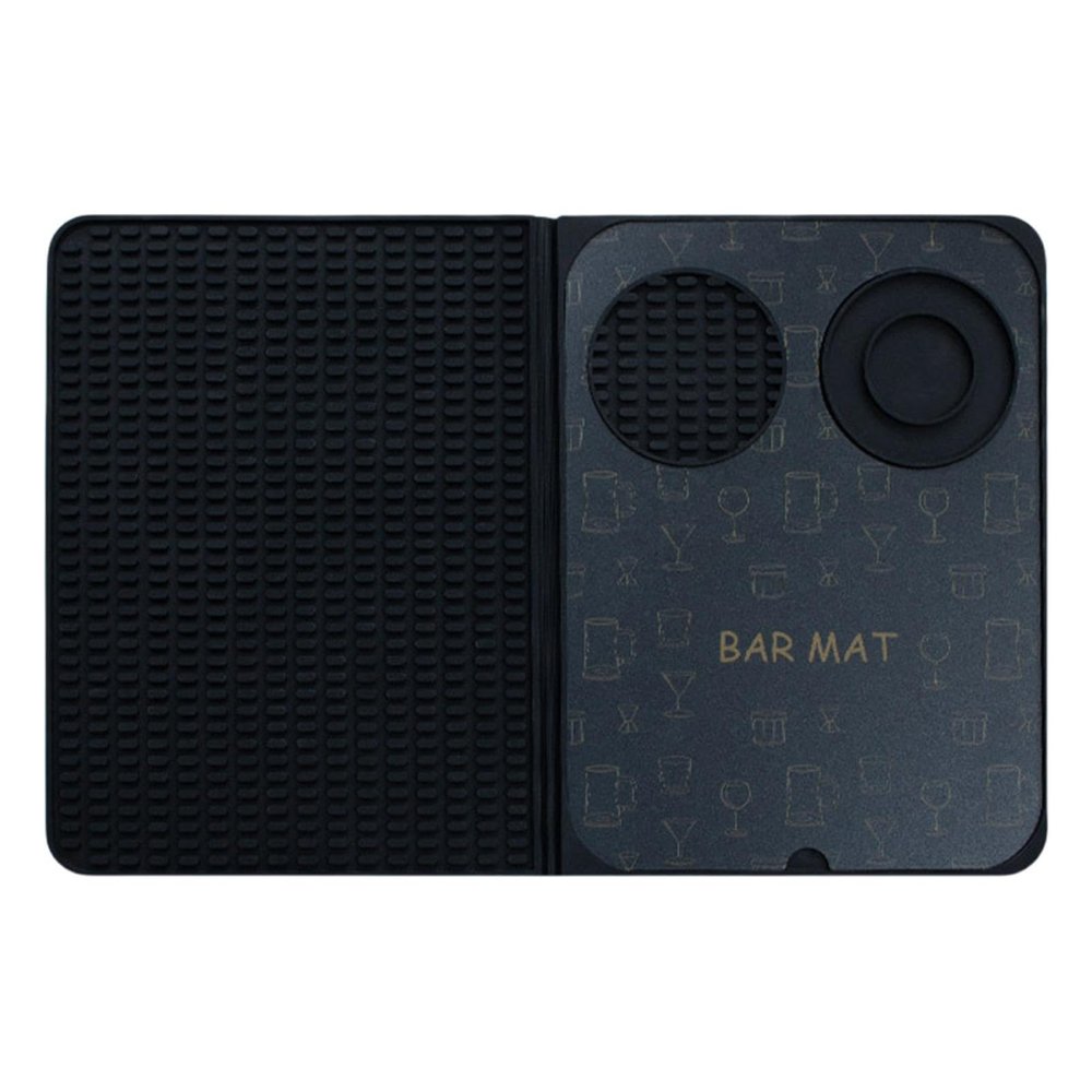 Bar Mat for Home Bar | Bartender Mat Cocktail Mat | Silicone Bar Spill Mat Glasses Drying Mat, Bar Service Mat Folding for Bar, Restaurant, Coffee Shop