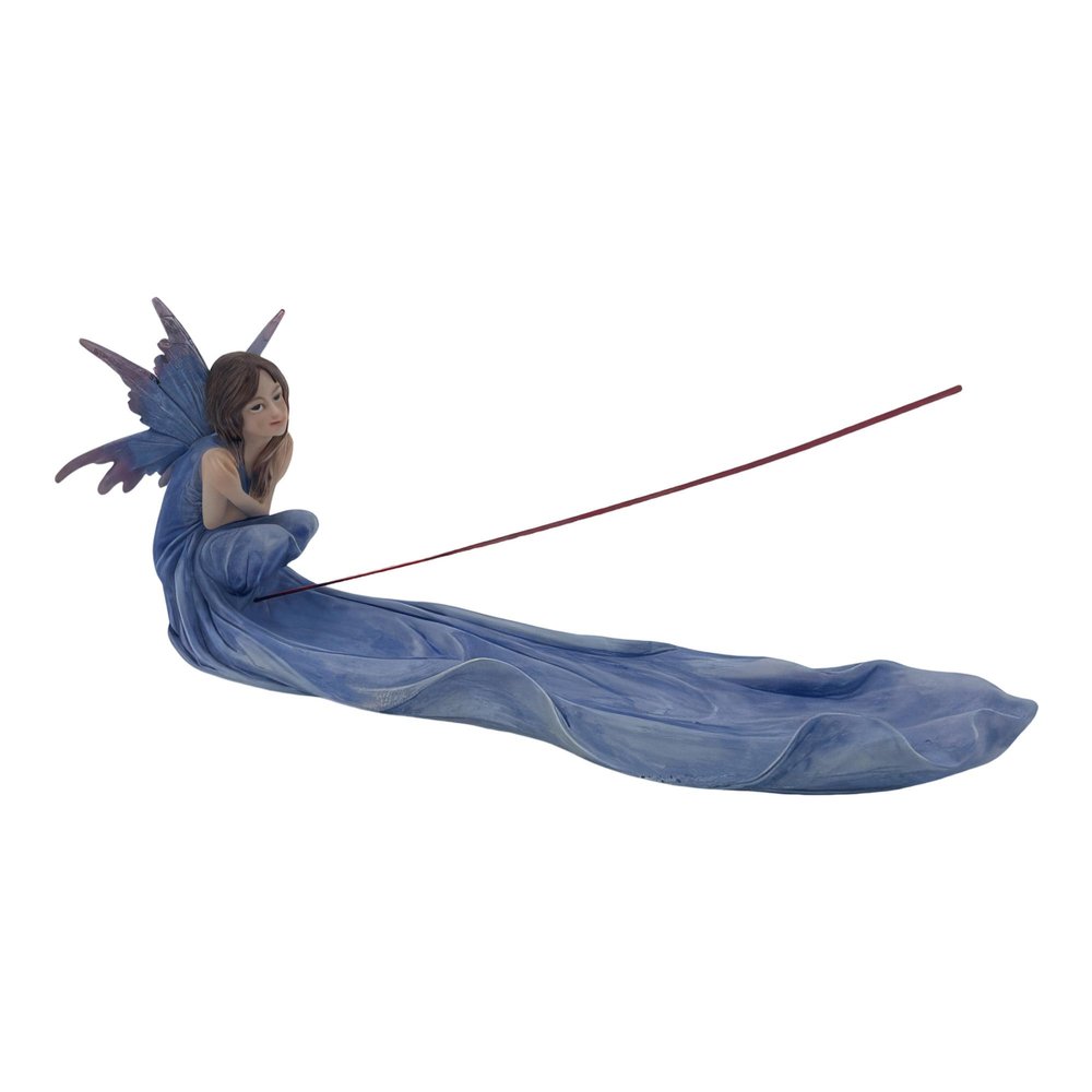 ICE ARMOR 12" W Blue Fairy Incense Burner Statue Sculpture Ornament Decoration Home/Room Decor Ideas for Housewarming, Holidays and Birthdays Great Collectible Addition