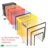 2 Inch Deep 3 Piece Acrylic Riser Display Stand Color Variation Set 5 (Neon Orange) view 4