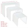 2 Inch Deep 3 Piece Acrylic Riser Display Stand Color Variation Set 5 (Frosted) view 2