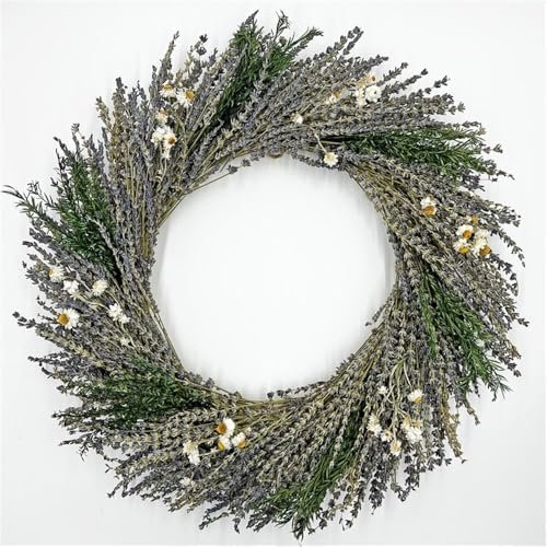Bergamo Art Preserved Decorative Real Lavender Wreaths in Purple