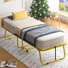 PUREMIND Folding Bed with 5 Mattress & Baffles, Twin Size 75x 45 Portable Rollaway Beds for Adults, Fold up Bed with Metal Frame Space-Saving Guest Beds for Living Room/Apartment/Office view 2