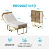 PUREMIND Folding Bed with 5 Mattress & Baffles, Twin Size 75x 45 Portable Rollaway Beds for Adults, Fold up Bed with Metal Frame Space-Saving Guest Beds for Living Room/Apartment/Office view 3
