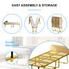 PUREMIND Folding Bed with 5 Mattress & Baffles, Twin Size 75x 45 Portable Rollaway Beds for Adults, Fold up Bed with Metal Frame Space-Saving Guest Beds for Living Room/Apartment/Office view 4