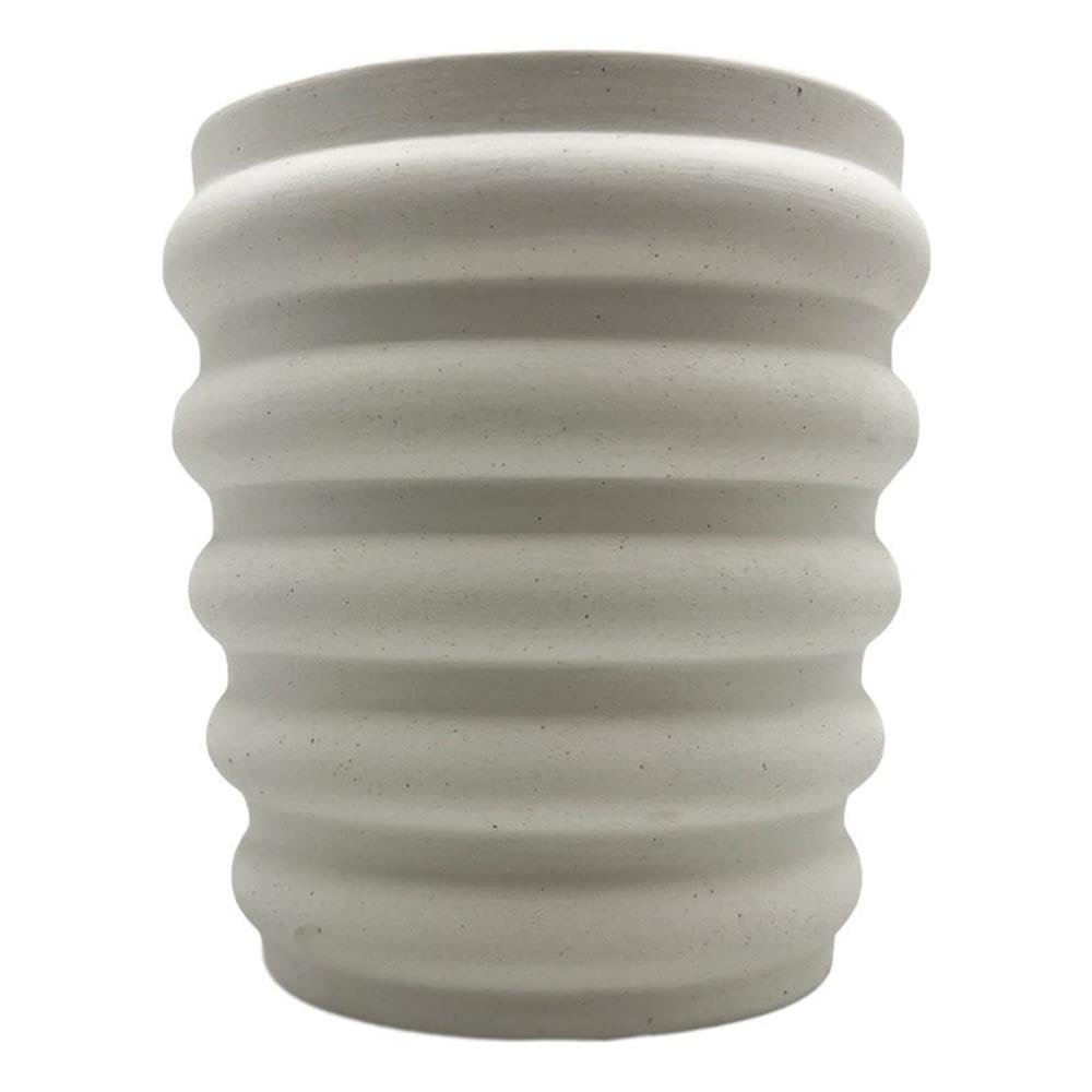 Bergamo Art Modern Beige Ceramic Vase in Beige