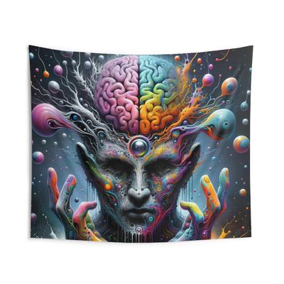 Unique Graphic Indoor Wall Tapestry, Home Decor, Aesthetic Wall Hanging Art, Boho Chic Tapestry (104x88)