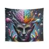 Unique Graphic Indoor Wall Tapestry, Home Decor, Aesthetic Wall Hanging Art, Boho Chic Tapestry (104x88) view 1