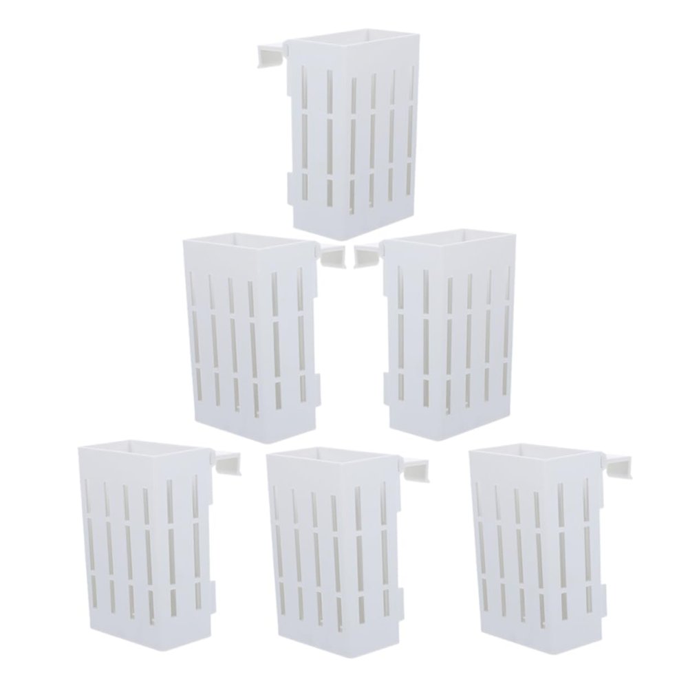 HOLIDYOYO 6pcs Wall-mounted Utensil Organizer for Chopsticks Spoons and Forks No Drill Cutlery Holder Space-saving Draining Basket for Kitchen Storage Stylish and Simple Design
