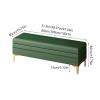 DIEYPOL Bench for Bedroom End of Bed Upholstered Storage Bench with Nailhead Trim | Ottoman with Storage for Living Room & Bedroom | Decorative Home Furniture(Yellow,100 * 40 * 40cm) view 2