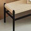 DIEYPOL Bench for Bedroom End of Bed Rattan Bench, Home Shoe Changing Stool, Simple Rope Sofa Bench, Simple Small Apartment Solid Wood Bed End Stool(A) view 3