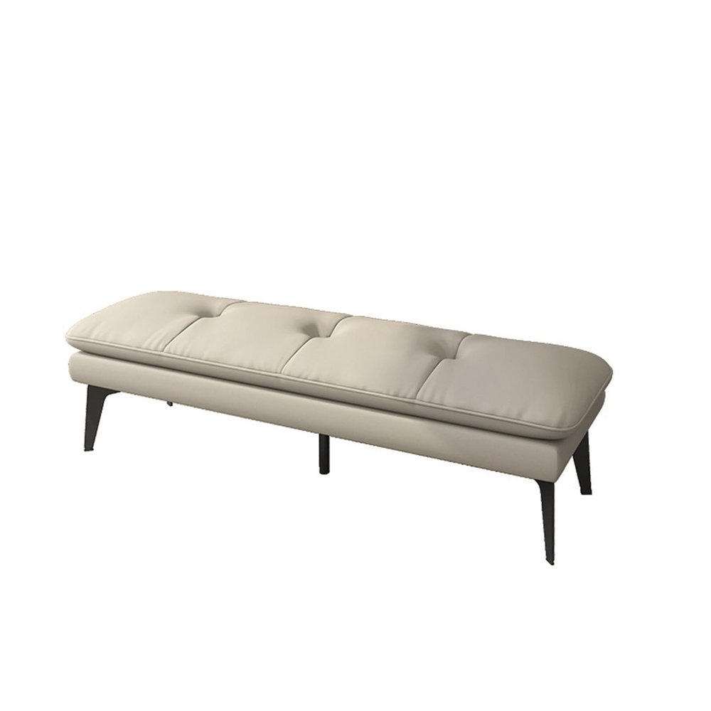 DIEYPOL Bench for Bedroom End of Bed Upholstered Bedroom Bench Leather Foot Stool Entrance Bench for Dining Room Living Room Bedroom End of Bed(White)