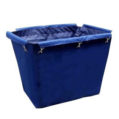 Rectangular Laundry Cart Or Basket Replacement Liner Bag - Commercial Laundry Cart Replacement Bag,Heavy Duty Oxford Cloth Liner, Reinforced Metal Buckles Fits 83x53/58x63cm Laundry Trolley(Blue-Taper