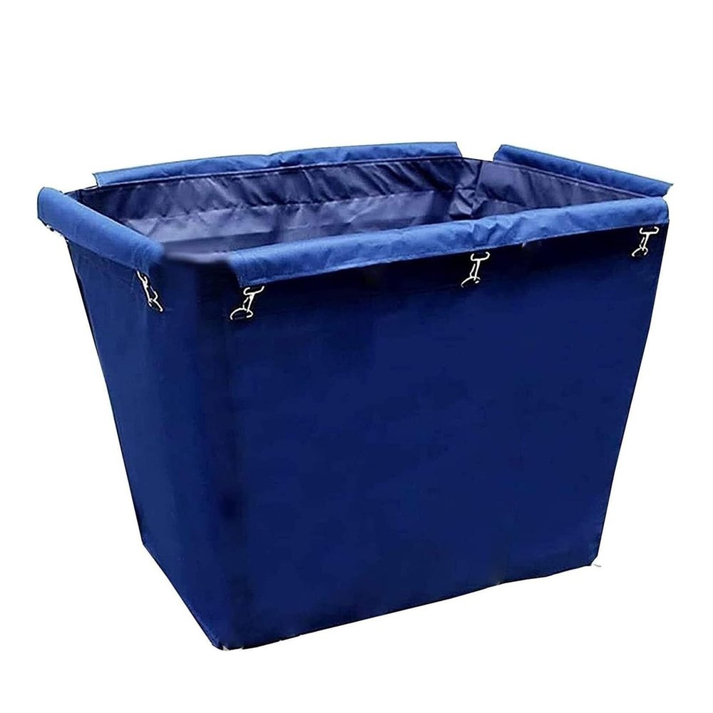 Rectangular Laundry Cart Or Basket Replacement Liner Bag - Commercial Laundry Cart Replacement Bag,Heavy Duty Oxford Cloth Liner, Reinforced Metal Buckles Fits 83x53/58x63cm Laundry Trolley(Blue-Taper
