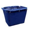 Rectangular Laundry Cart Or Basket Replacement Liner Bag - Commercial Laundry Cart Replacement Bag,Heavy Duty Oxford Cloth Liner, Reinforced Metal Buckles Fits 83x53/58x63cm Laundry Trolley(Blue-Taper view 1