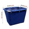 Rectangular Laundry Cart Or Basket Replacement Liner Bag - Commercial Laundry Cart Replacement Bag,Heavy Duty Oxford Cloth Liner, Reinforced Metal Buckles Fits 83x53/58x63cm Laundry Trolley(Blue-Taper view 2