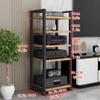 3/4/5/6 Tier Audio-video shelving, 120cm AV Media Cabinet Stand, Sturdy Movable Multifunctional Media Storage Rack, Adjustable Open CD Player Shelf for Home Theater Living Room(Black,60*40*120CM_5 TIE view 2
