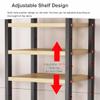 3/4/5/6 Tier Audio-video shelving, 120cm AV Media Cabinet Stand, Sturdy Movable Multifunctional Media Storage Rack, Adjustable Open CD Player Shelf for Home Theater Living Room(Black,60*40*120CM_5 TIE view 4