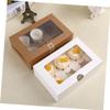 OKUMEYR 10pcs White Paper Cupcake Boxes Inserts for Muffins Cookies and Desserts for Parties and Home Bakeries Secure Design to Showcase Treats view 2