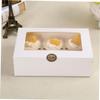 OKUMEYR 10pcs White Paper Cupcake Boxes Inserts for Muffins Cookies and Desserts for Parties and Home Bakeries Secure Design to Showcase Treats view 4